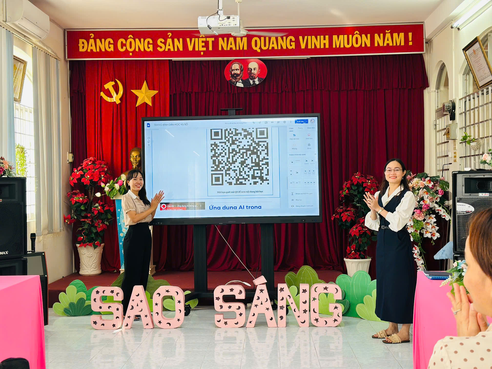 TRƯỜNG MẦM NON SAO SÁNG TỔ CHỨC HỘI THẢO TRIỂN KHAI PHONG TRÀO “BÌNH DÂN HỌC VỤ SỐ” 